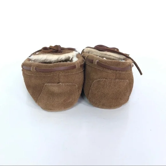 Crewcuts brown moccasin slippers K3 - Picture 4 of 9